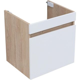 Тумба под раковину Aquanet Оптима 344798  50 см дуб светлый/белый сатин